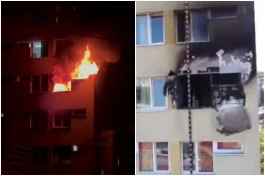 Incendiu la un camin studentesc ...